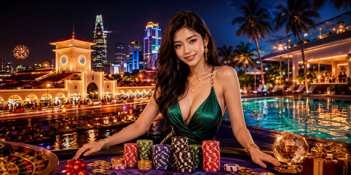 Không khí lễ hội cá cược sôi động tại Thành phố Hồ Chí Minh với ánh đèn rực rỡ