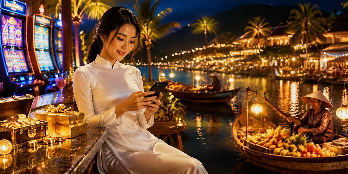 Người chơi slot game thư giãn tại Phú Quốc